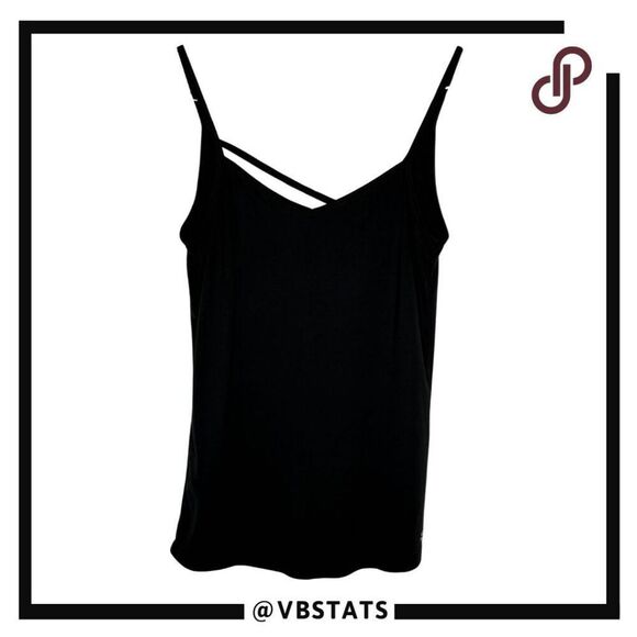 Splits 59 Fifty Nine Women's V-Neck Spaghetti Strap Tank Top Black Medium - Picture 2 of 5
